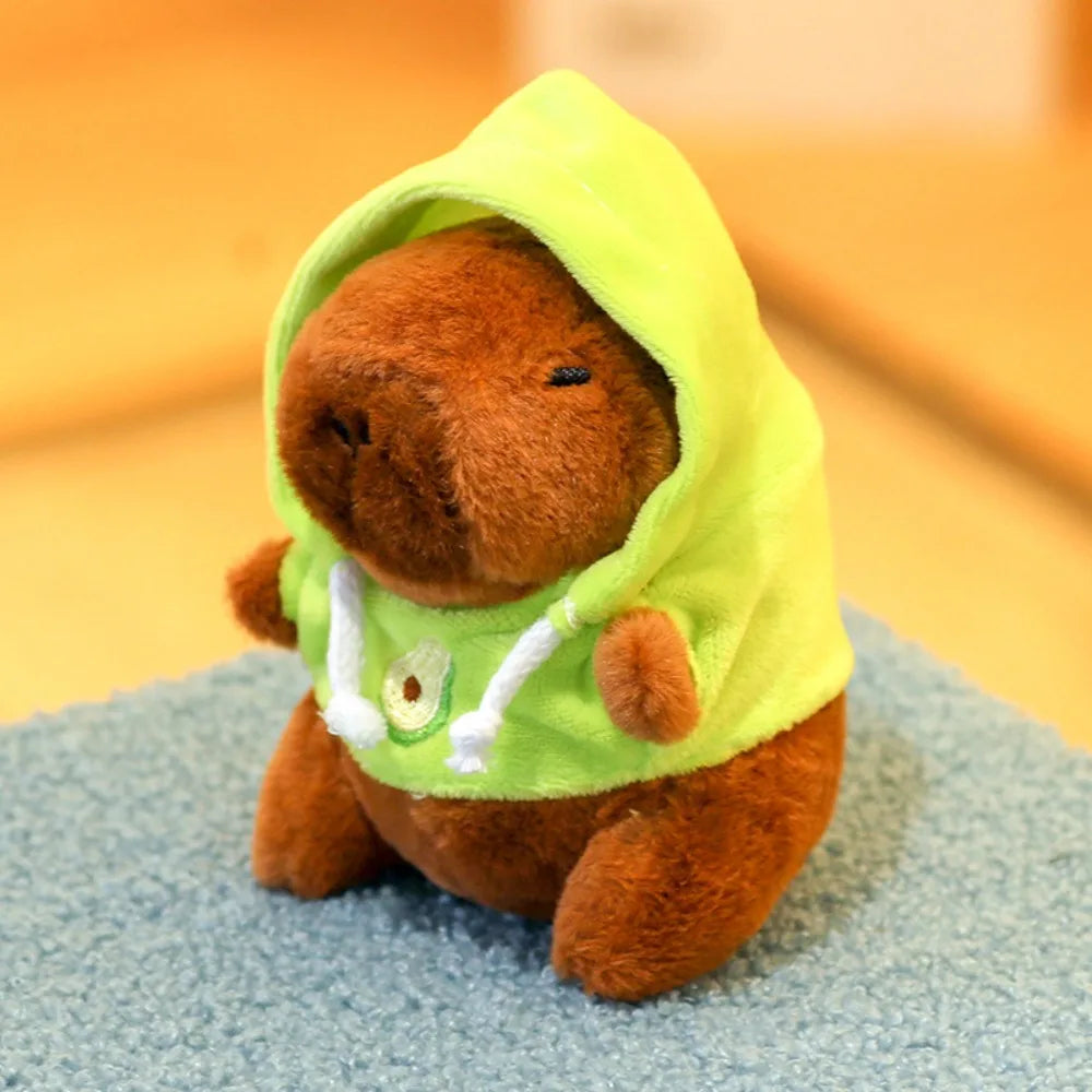 Soft Capybara Plush Toy with Wings Small Size Simulation Doll Stuffed Animals Hoodie Anime Fluffty Toy for Child Gift