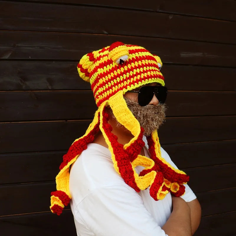 Hat Unisex Cthulhu Style Adult Party Funny Octopus Headgear Creative Holiday Gift Tricky Woolen Hat