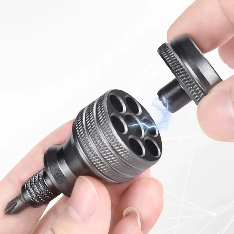 Precision 7 in 1 Mini Screwdriver Titanium Screwdrivers 1/4 Inch Magnetic Phillips Torx Screw Driver Bit Kit Home Repair Tool
