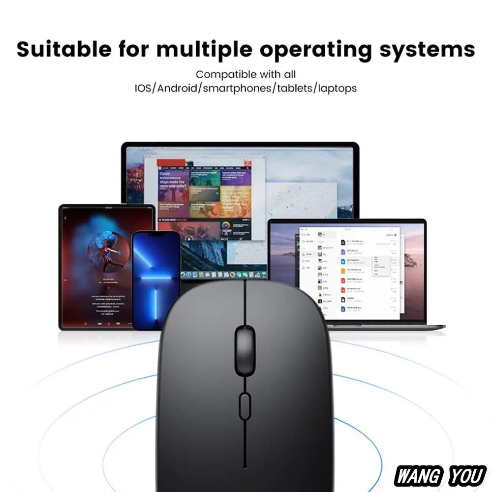 Ultra Thin USB 2.4Ghz Wireless Mouse Wireless Mouse 1600DPI 4 Buttons Cordless Mice for PC Desktop Laptop Windows Computer