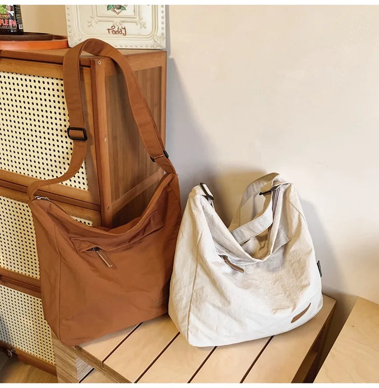 Japanese Women Men Shoulder Crossbody Bag Large Canvas Messenger Bags for Student 2024 Brand Book Bags Female Handbag Satchels