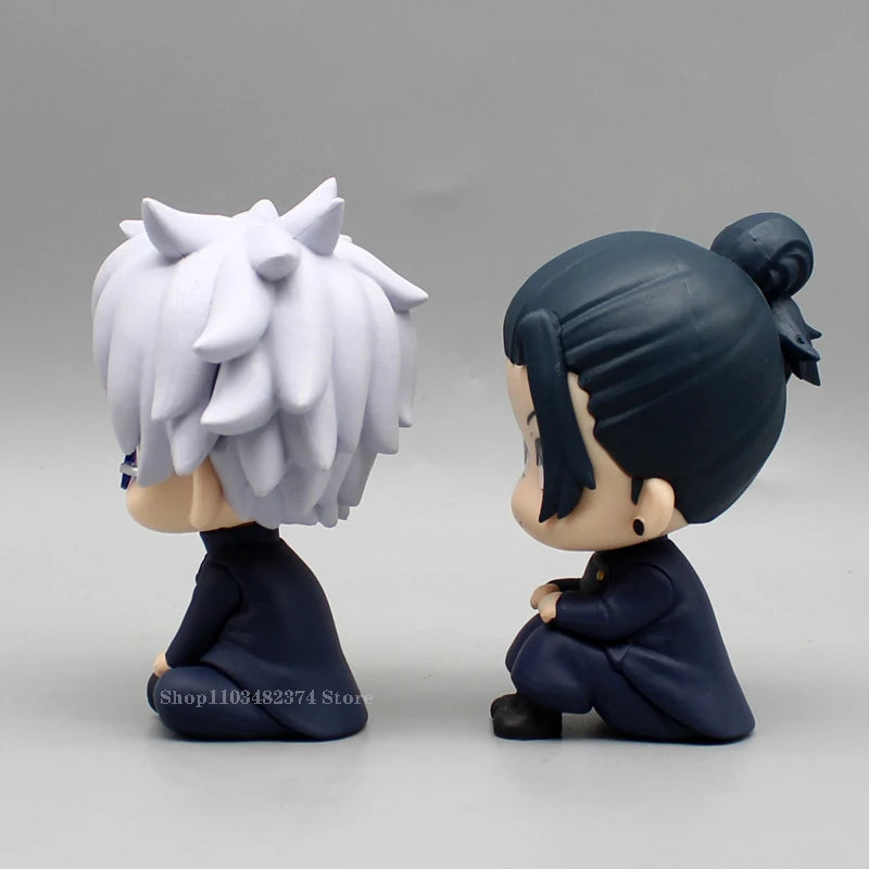 10cm Jujutsu Kaisen Mini Figures Satoru Gojo Figure Action Geto Suguru Figurine Q Version Anime Model PVC Collection Toys Statue