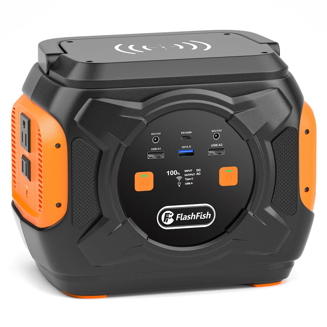 Flashfish Power Station 320W Portable Solar Generator 110V 230V Pure Sine Wave AC Output 292Wh Power Supply For Outdoor Camping