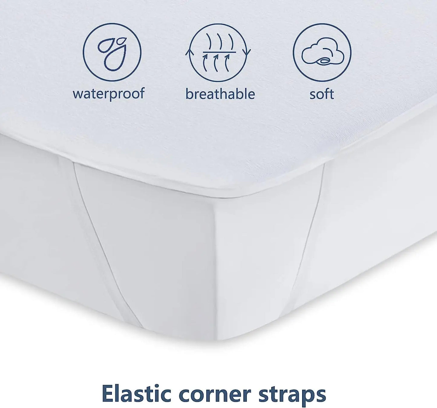 Waterproof Bedsheet Cotton Terry Flat Sheet Style Mattress Cover Anti Mites & Washable Sheet Protector