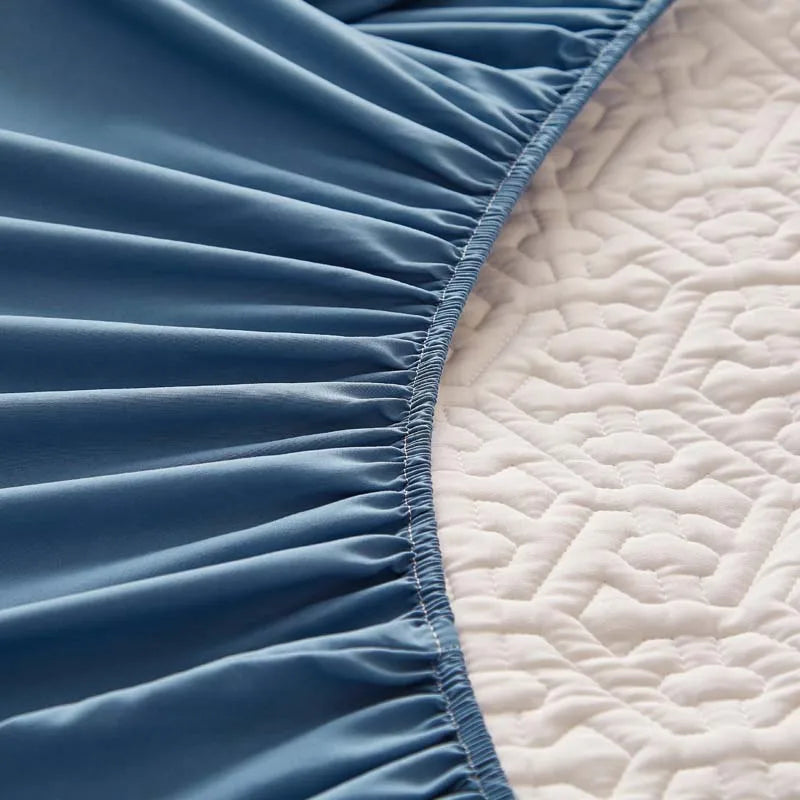 Pure Cotton Soft Quilted Mattress Cover Anti-bacterial King Size Customized Bed Pad Protector Cover Not Included Pillowcase