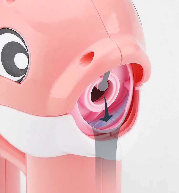 Bubble Gun Electric Automatic Soap Cute Bubbles Machine Kids Portable Outdoor Party Toy LED Light Blower Toys Children Gifts