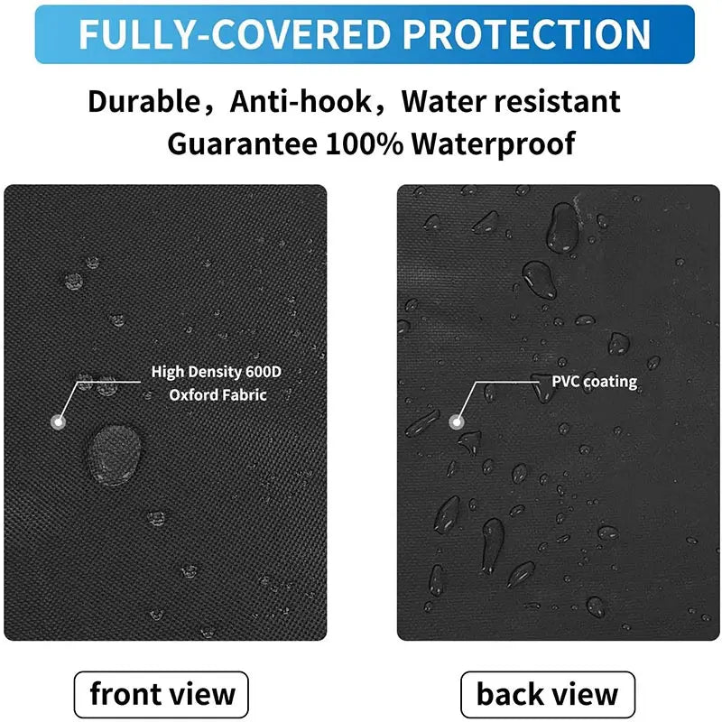 420D Oxford Cloth Outdoor BBQ Cover Waterproof Oven Cover Anti-Dust Beige Grill Cover Gas Charcoal Electric Protective Cover