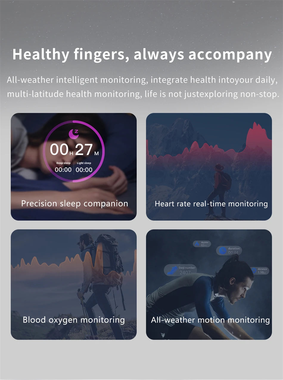 For Samsung Galaxy Smart Ring Men Blood Oxygen Sleep Monitoring GPS Motion Track IP68&5ATM Waterproof Smartring For Android IOS
