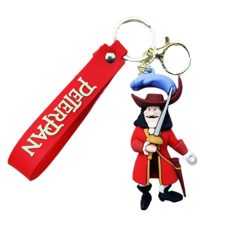 Anime Movie Peter Pan Keychains Car Key Chain Keyring Phone Bag Ornament Jewelry Decor Ornament Toys Doll Kids Birthday Gifts