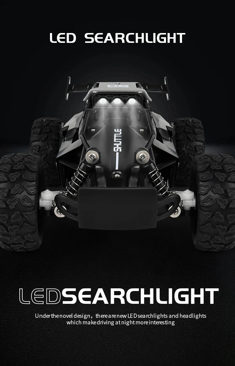 Radio 1:16 Model RC Car With LED Lights 2WD Off Road Remote Control Racing Drift Climbing Vehicle Cars Toys Gifts for Boys Girls