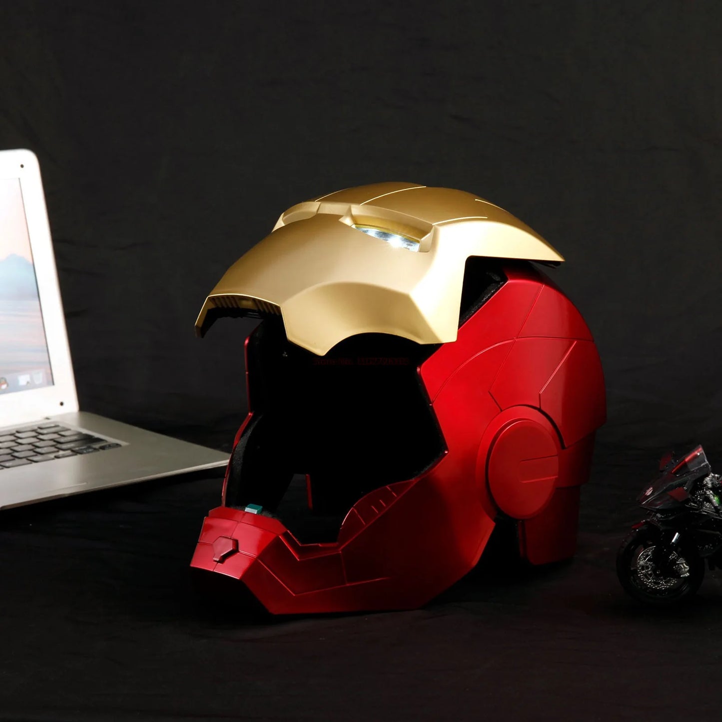 In Stock New Marvel Avengers Iron Man Helmet Cosplay 1:1 Light Led Ironman Mask Pvc Action Figure Toys Child Adult Gift