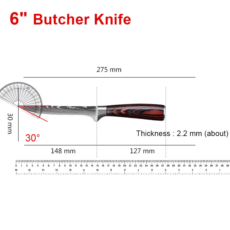 Professional Boning Knife Hand Forged Kitchen Knife Fillet Knife for Fish Meat Deboning Chef Butcher Knife Cleaver Cooking Tools