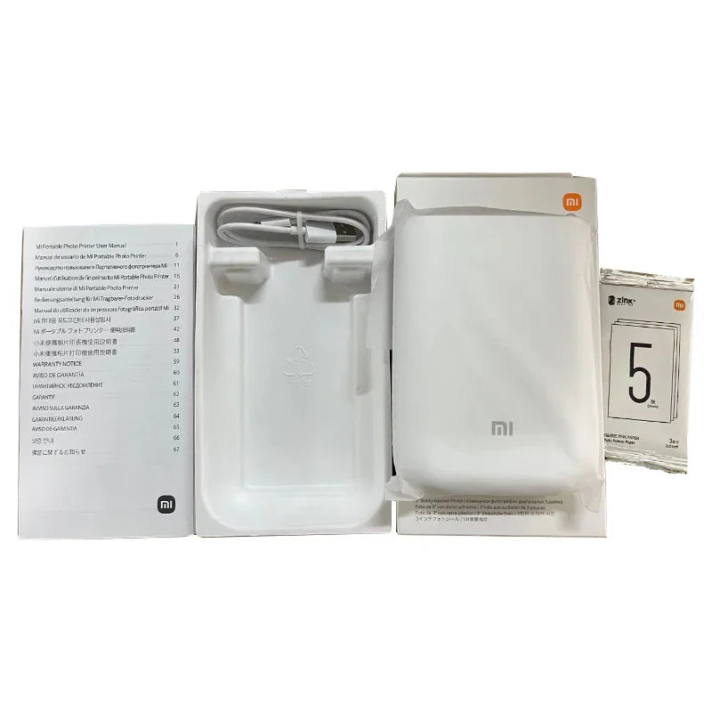Global Version Xiaomi Mi Portable Photo Printer AR Photo ZINK Thermal Pocket Mini Wireless Bluetooth Printer Support Mi Home APP