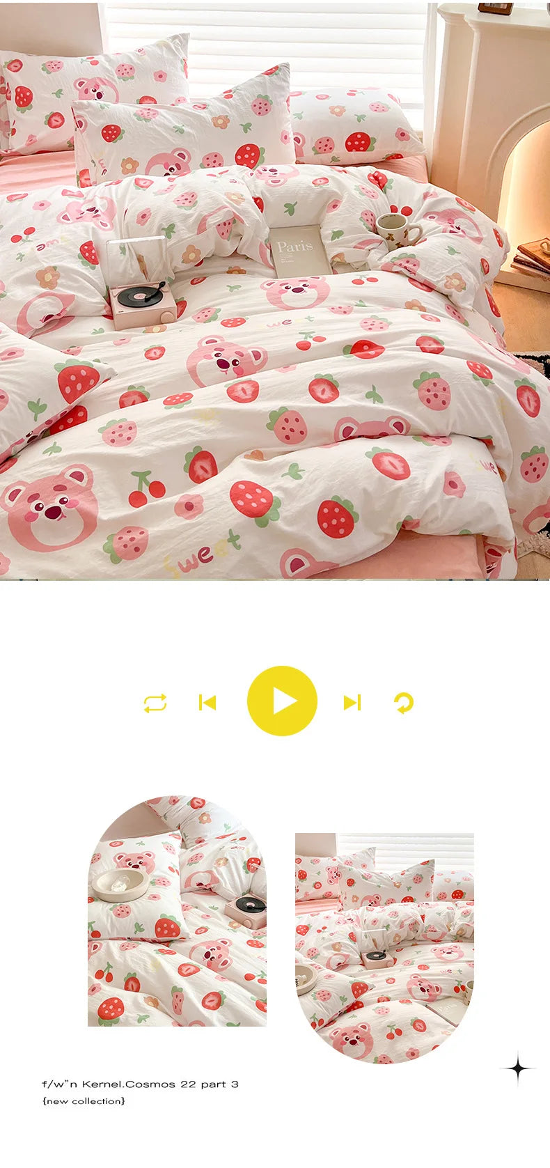 Ins Simple Flower Bed LinenTwin Full Queen King Size Bed Sheets Set Adults Kids Floral Bed Comforter Sets Bed Duvets Kawaii