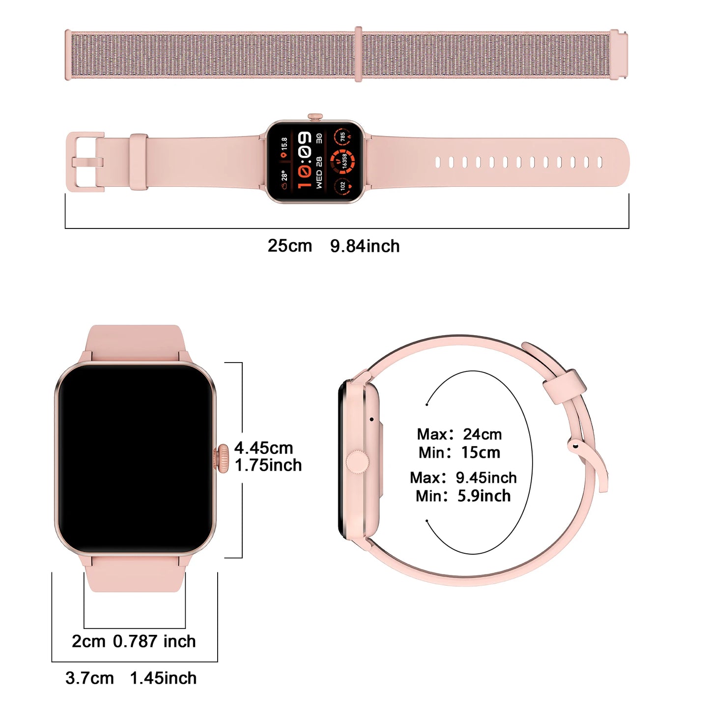 Blackview Smart Watch for Women 1.85” Full Touch HD Bluetooth Calling Smartwatch with Voice Assistant Fitness Tracking Watch