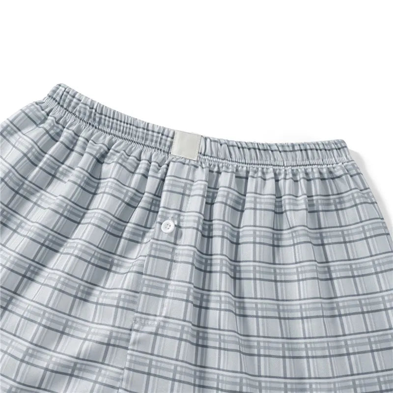 Women Vintage Summer Plaid Shorts y2k Fairy Clothes Sweet Girls Elastic Waist Slim Fit Bloomers Pants Loungewear Kawaii Shorts