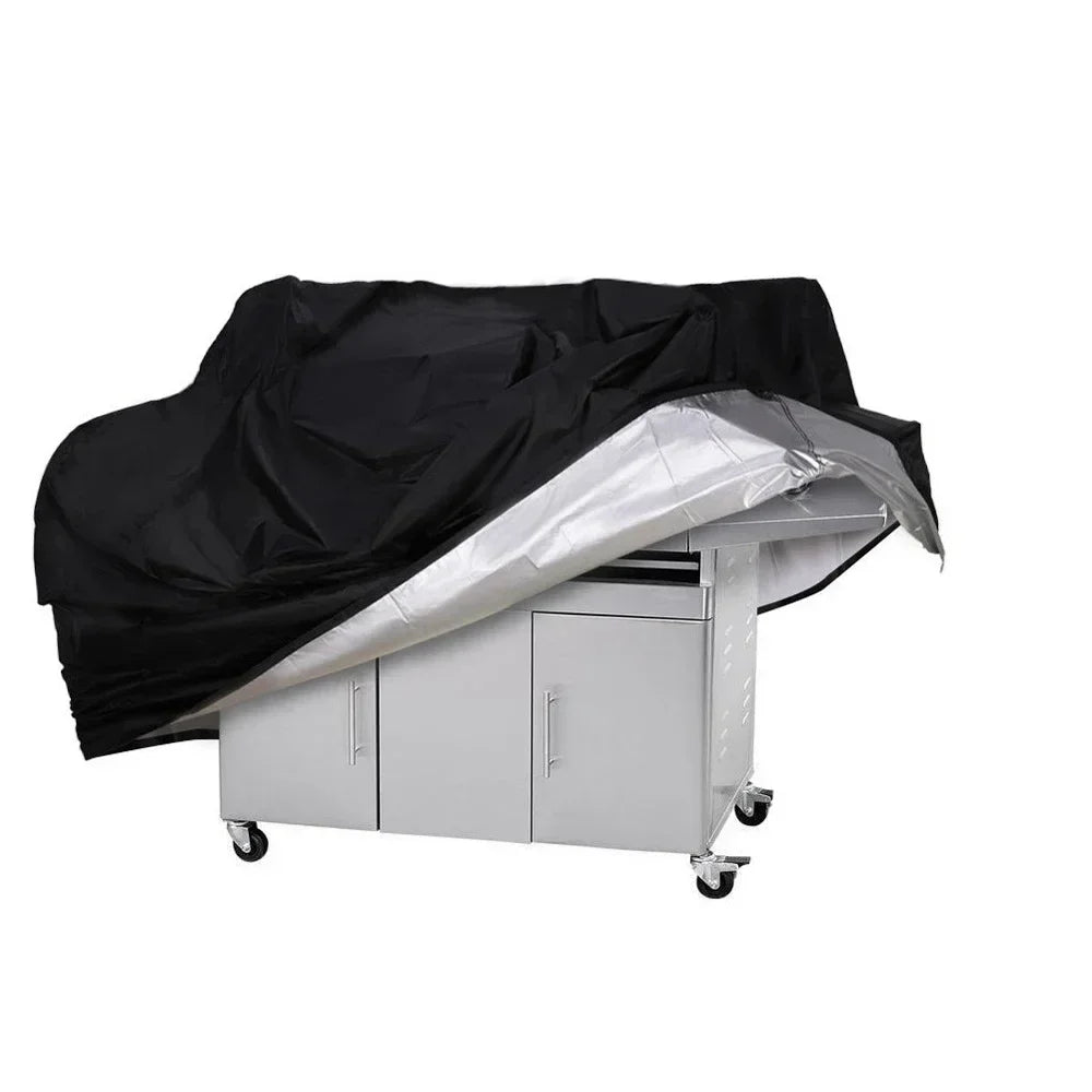 BBQ Cover Anti-Dust Waterproof Heavy Duty Grill Cover Rain Protective Round Rectangle Outdoor Barbecue Cover Accessories