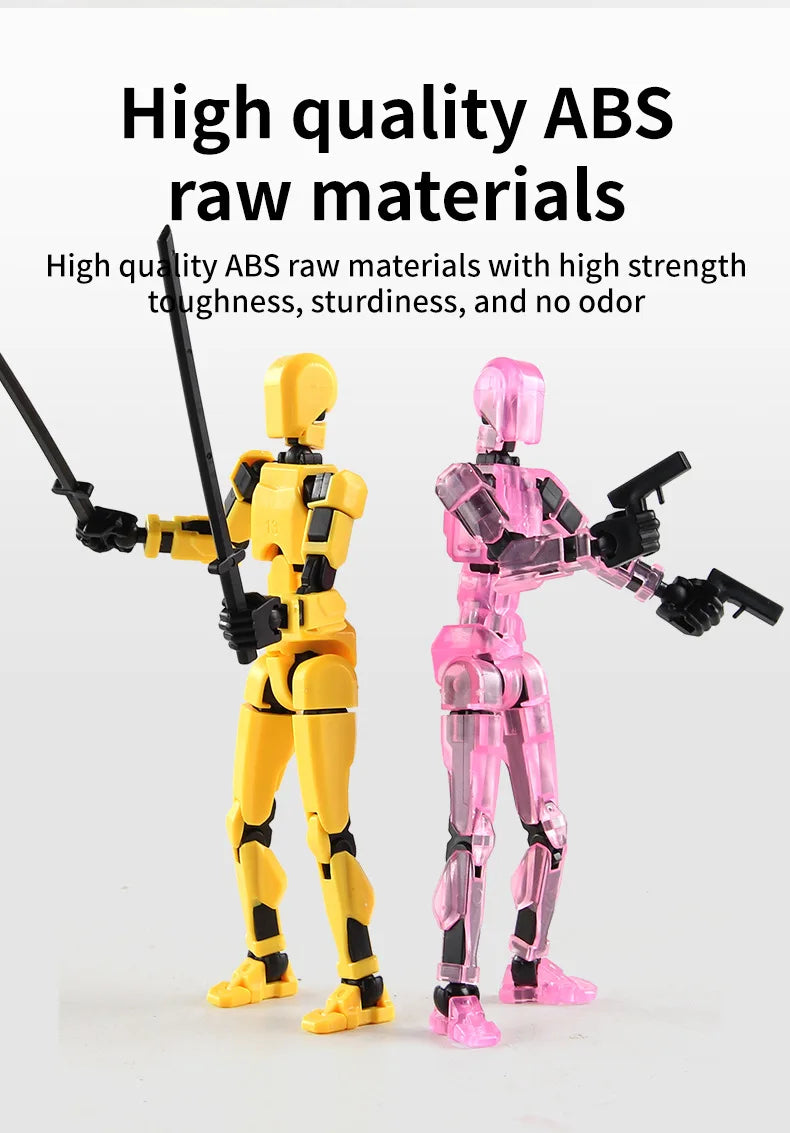 Lucky Robot 13 Action Figure, 3D Printed Multi-Jointed Movable Robot Action Figure, Dummy Robot 13 Action Figure for Kids Adults