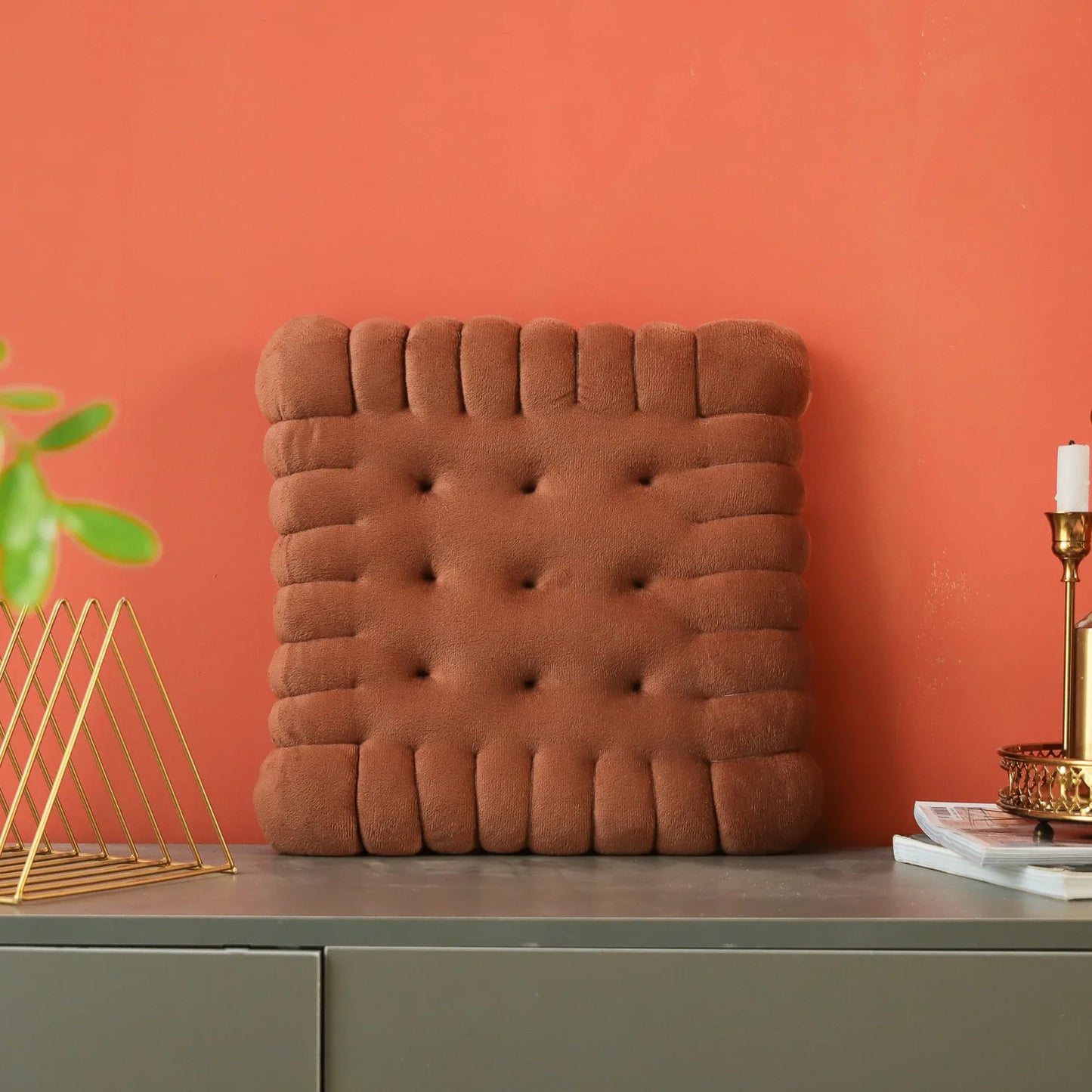 INS Cookie Biscuit Cushion Soft Cute Throw Pillow Square Circle Thicken Seat Decorative Flooring for Living Room Household Chair