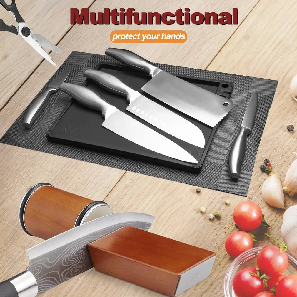 Wooden Roller Sharpeners Rolling Knife Sharpener 15/20/18/22° Magnetic Angle Non-Slip Ideal for Kitchen DIY Tasks Diamond
