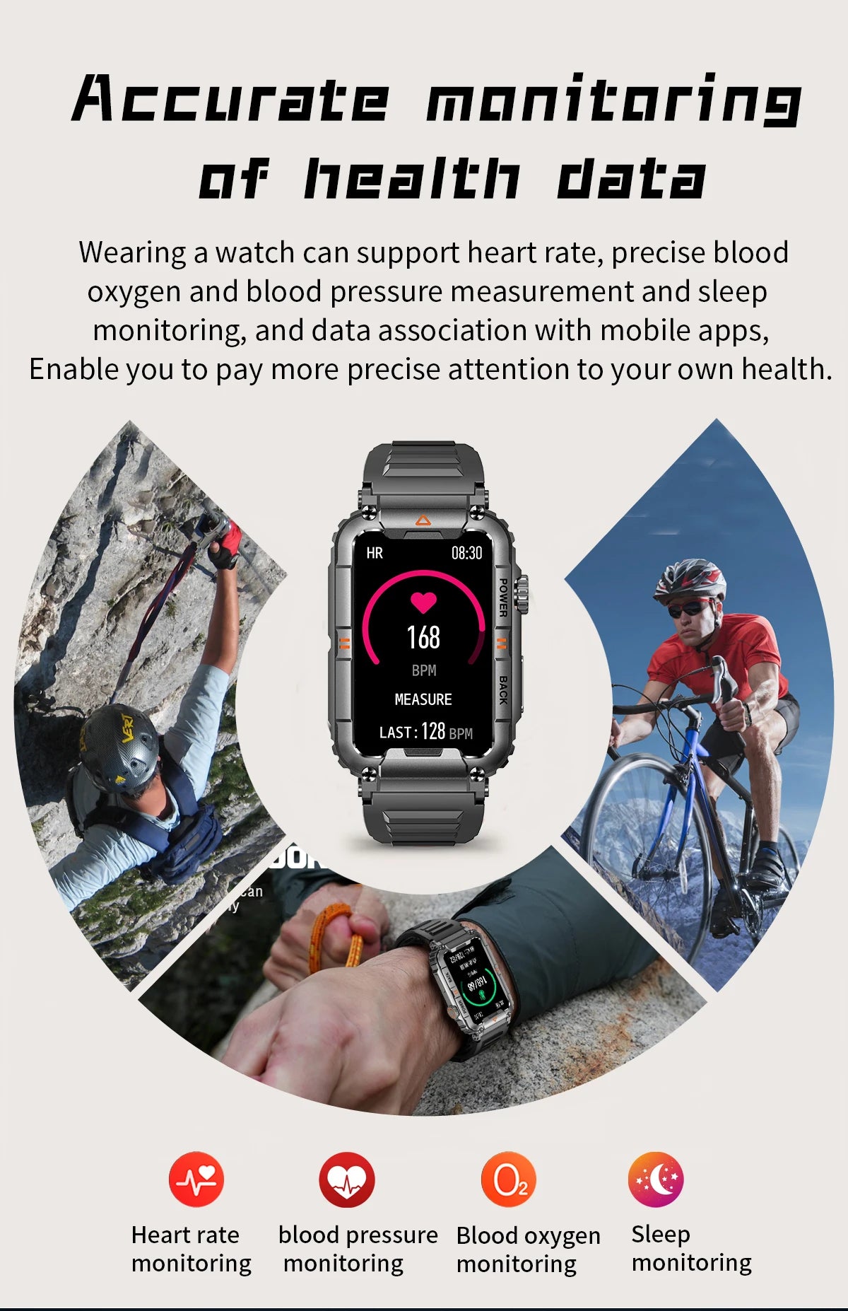 EIGIIS New Military Smart Watch 100+ Sports Modes Health Monitor Bluetooth Call IP67 Waterproof Men Women For IOS Android KR88