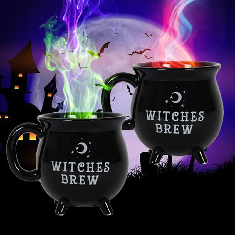 1pc Halloween Witches Brew Cauldron Coffee Mug Ceramic Coffee Cups 12 Oz Mug Ceramic Witchy Gifts Witch Decor Halloween Mug