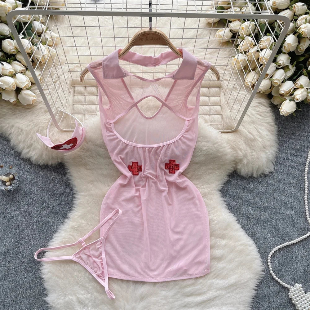 Girls Sexy Cute Japanese JK Uniform Mini Checkered Strap Skirt Off Shoulder High Waist Elastic Cosplay Dress Hot Sweet Pajama