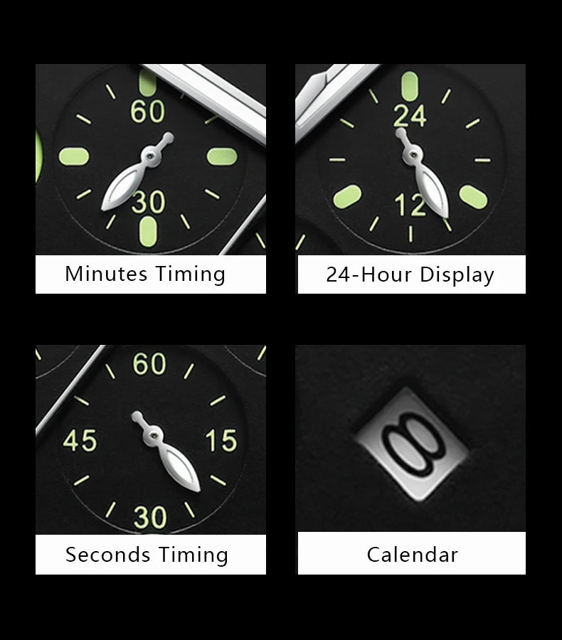 POEDAGAR Luxury Man Watch Chronograph Waterproof Luminous Date Watch for Men Casual Leather Sports Military Men's Quartz Watches