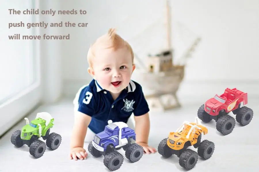 Flame and Machine Monster Car Toys Russian Crusher Truck Vehicles Figure Blaze Toy Blaze The Monster Machines Birthday Gifts