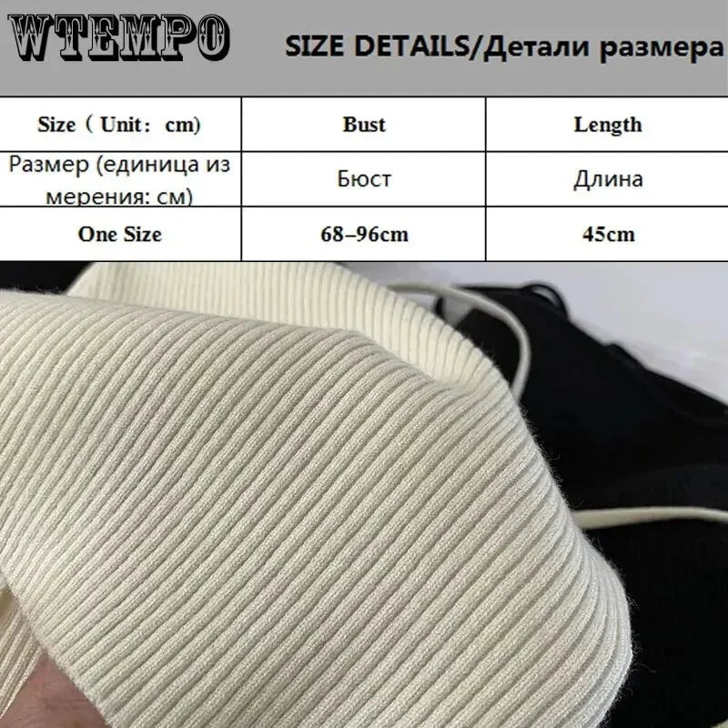 Women Crop Sweater Sexy Off Shoulder Slim Knitted Sweaters Long Sleeve Halter Knit Top Y2k Fashion Pullover Korean Streetwear
