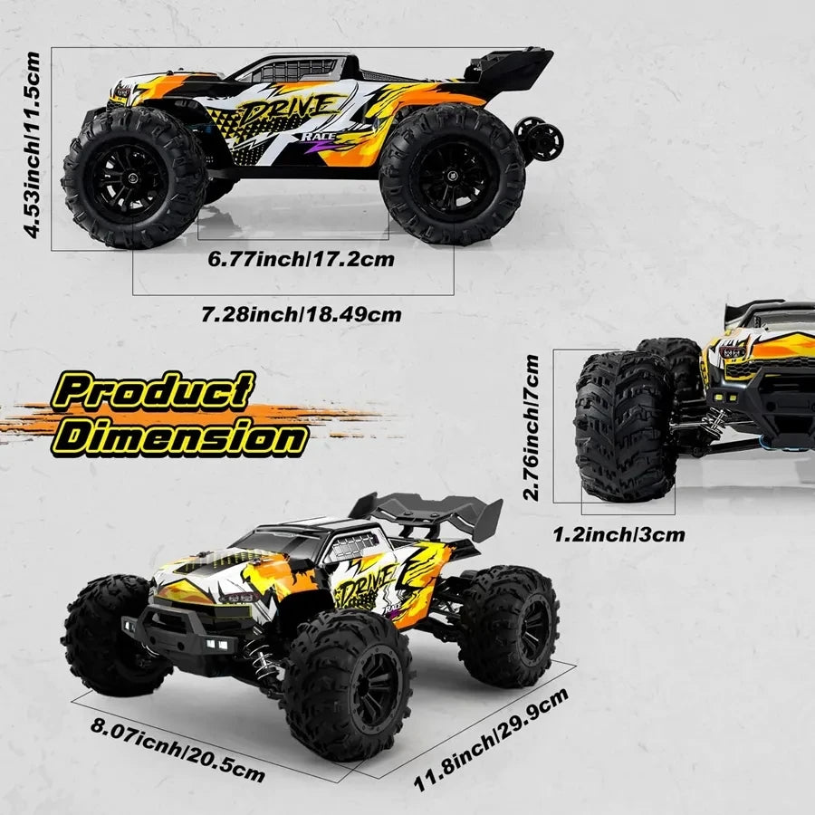 Super Brushless 80KM or 50KM/H 4WD RC Car With LED Remote Control Cars High Speed Drift Racing 4x4 Off Road Truck Kid Adult Toy