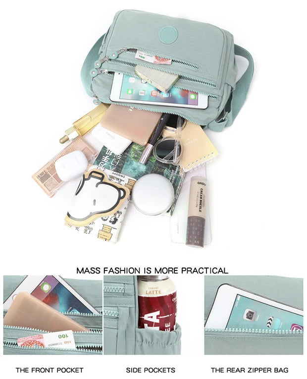 Women's Messenger large capacity Shoulder Bag Polyester Fashion Cosmetic Bag Simple and Versatile Handbag Crossbody Bag