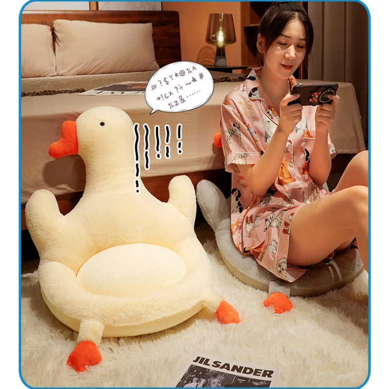 2024 New Big White Goose PuTuan Cushion Office Cute Student Thickened Pillow Dormitory Tatami Chair Cushion Futon Cushions Cojin