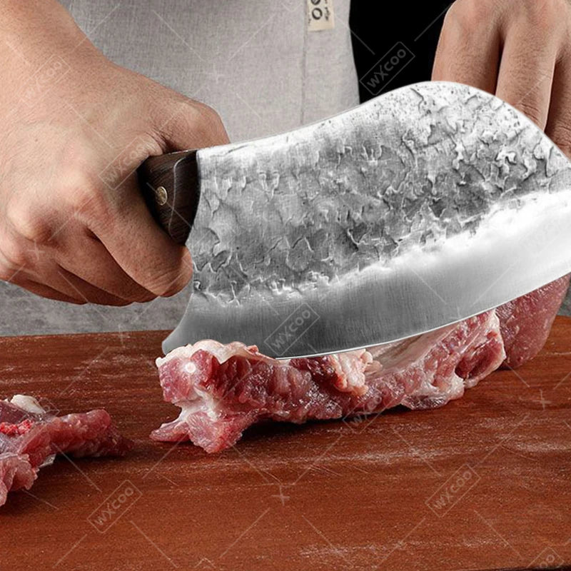 Professional Kitchen Knives Handmade Forged Chinese Knife Kitchen Slicing Meat Bone Traditional Kitchen Knives and Accessories