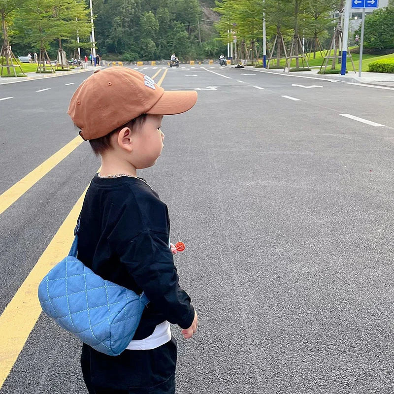 Korean Letters Embroidery Baseball Cap for Kids Boys Girls Summer Adjustable Hip Hop Sun Hat Children Snapback Caps Gorras кепка
