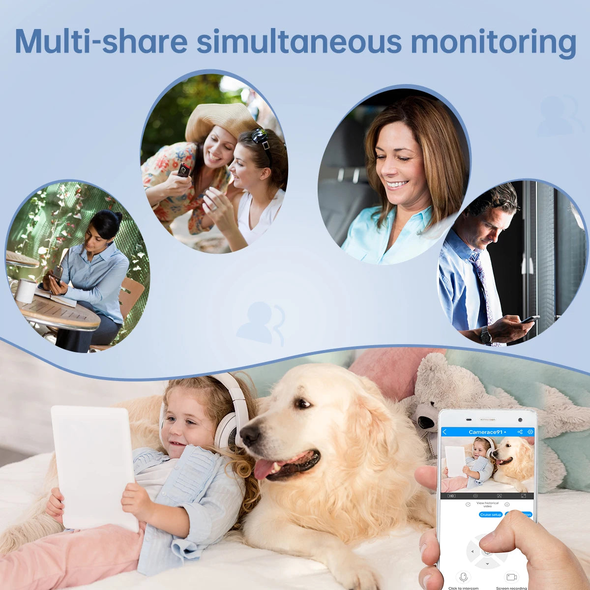JOOAN 3MP IP Camera 2.4G Wifi E27 Bulb Surveillance Camera Smart Home AI Tracking Security Baby Monitor Wireless CCTV Camera