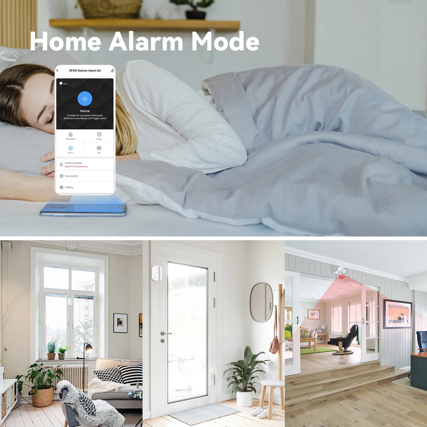 CPVAN Wireless WIFI Infrared Motion Sensor Detector Alarm Tuya Smart Home Alarm security protection System House Burglar Alarm