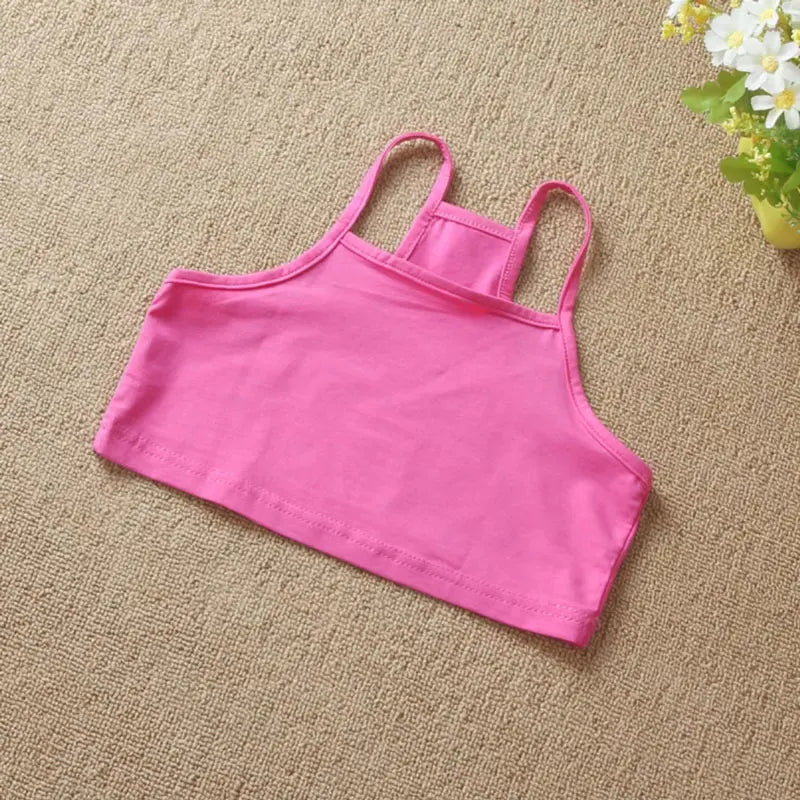 V-TREE Girls Bra camisole girl cotton vest child world of tank girls underwear candy color girls tank tops kids clothing models