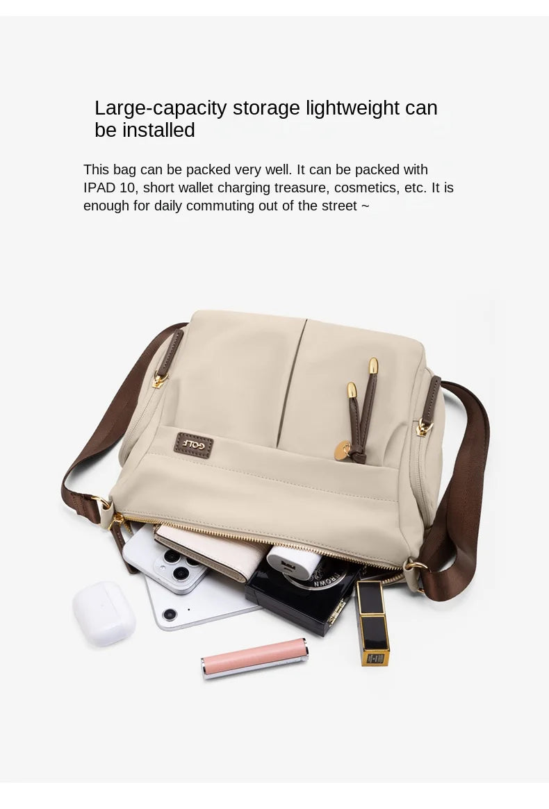GOLF Crossbody Bag Women Nylon Womens Shoulder Bag Lady Bucket Mini Cross Body Purse Handbag New Fashion Square Bags 2024 Summer