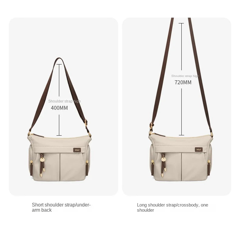 GOLF Crossbody Bag Women Nylon Womens Shoulder Bag Lady Bucket Mini Cross Body Purse Handbag New Fashion Square Bags 2024 Summer