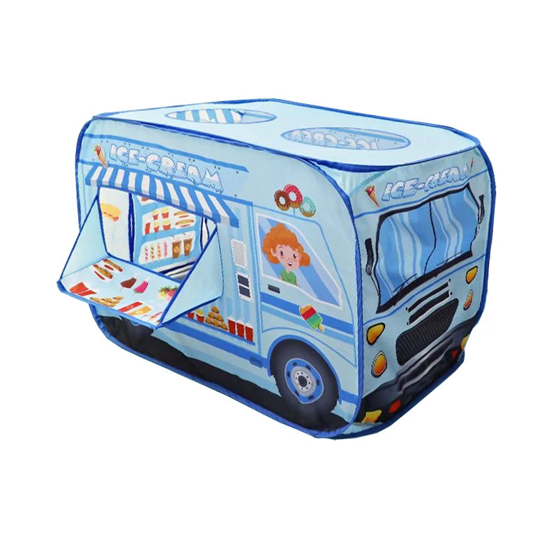 Children'S Indoor Ice Cream Car Tent Toys Playhouse Princess Boy Baby Game House Folding Ball Pool House Hamburg Car Pattern