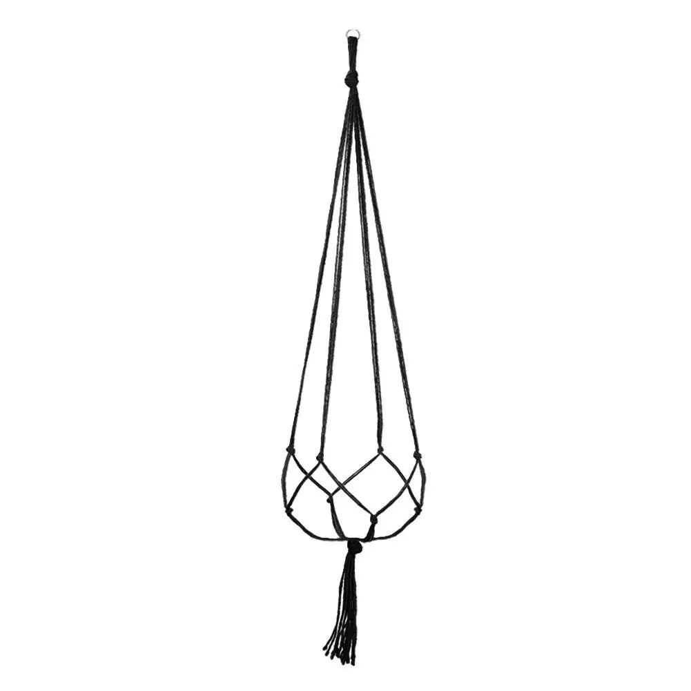 1pcs Braided Rope Hanging Basket Flower Pot Straw Macrame Net Hanger Garden Holder Craft Plant Balcony Decor Accessories