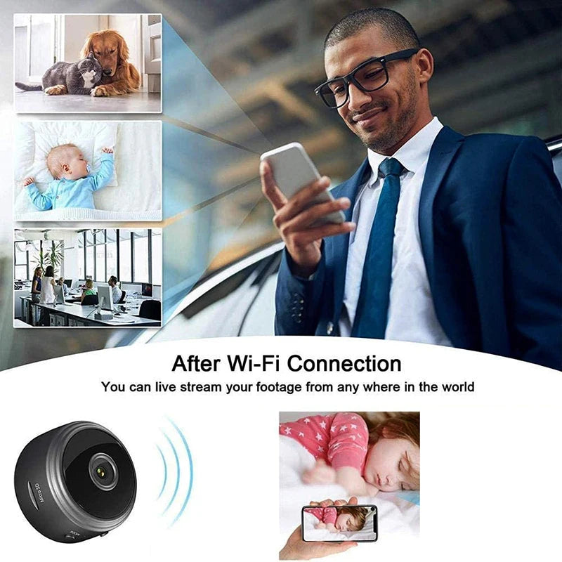 A9 WiFi Mini Camera Wireless WiFi Video Recorder Security Protection Camera Smart Home Monitoring Camera For Infants And Pets 