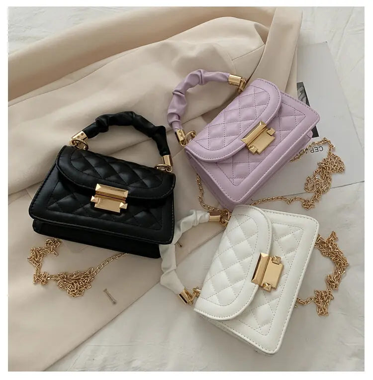 Light Mature Style Small Solid Sling Bag for Wome Crossbody Korean Fashion Shoulder Bags Purses and Handbags