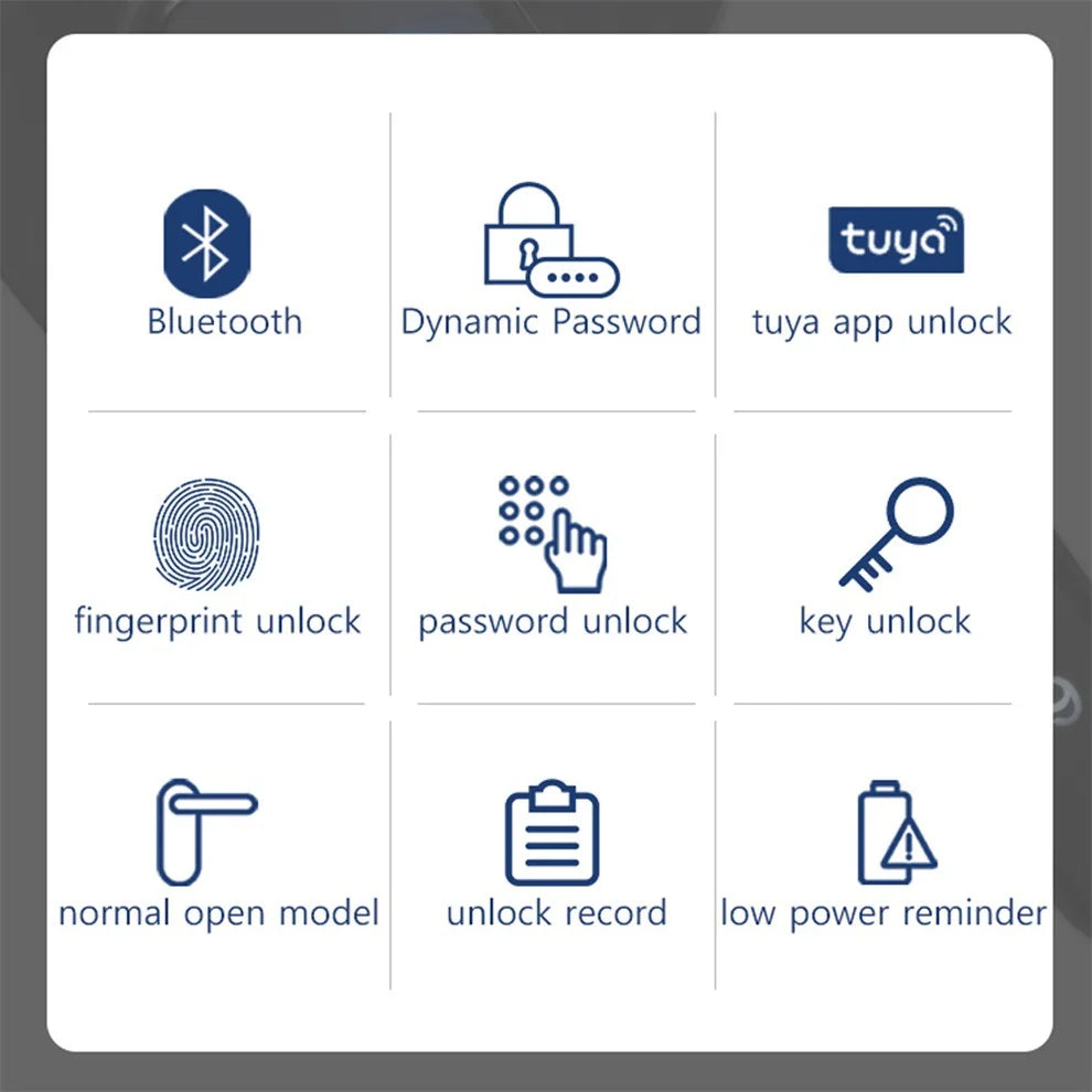 RAYKUBE M3 Tuya BLE Smart Fingerprint Electronic Door Lock Password Lock with Keys Smartlife/Tuya APP Unlock Delivery From USA