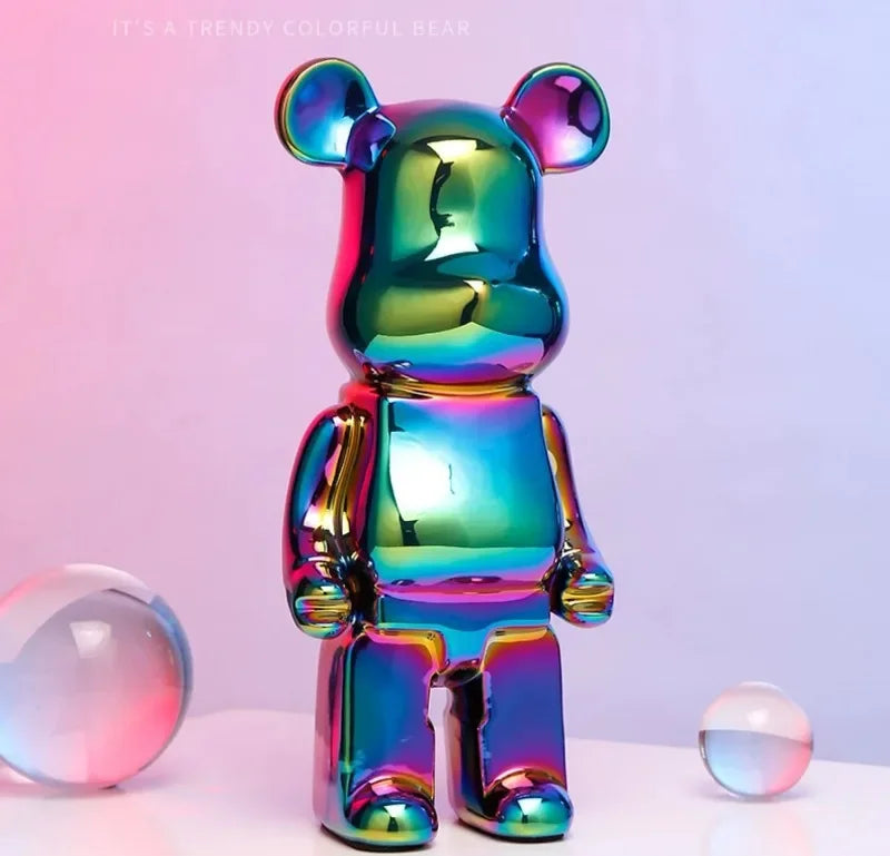 Aesthetic Bear Figure Ceramics Violent Bear Statue Animal Figurine Sculpture Decor Luxury Livingroom Decoration Desk Accessories