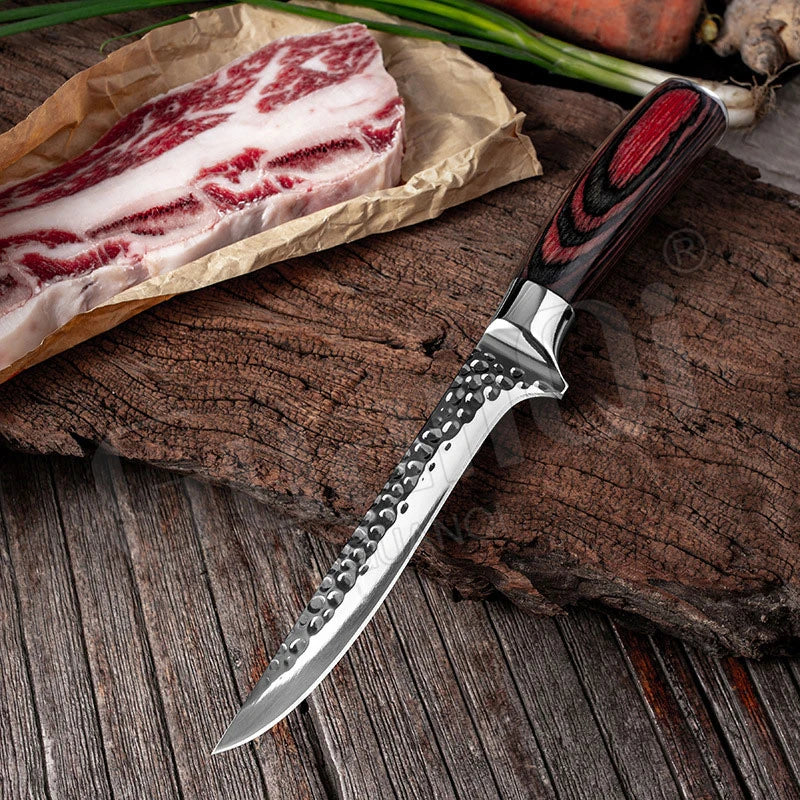 Handmade Stainless Steel Kitchen Chef Boning Knife Fishing Knife Sharp Meat Cleaver Butcher Knife Slicing Slaughter Knives Tool