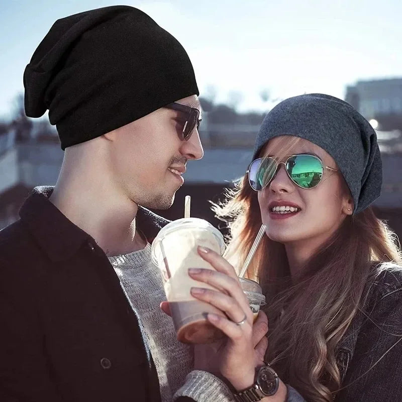 Winter Warm Beanie Hats for Men Women Stylish Casual Soft Stacking Knitted Bonnet Cap Unisex Stretchy Hip Hop Skullies Caps