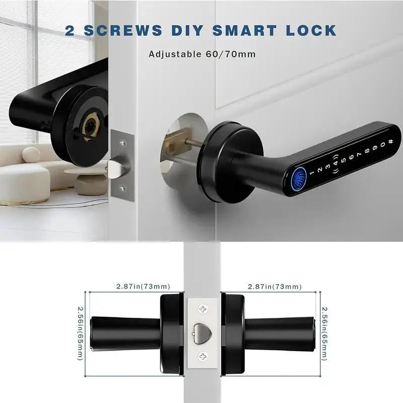 CIEPOJIT Electronic lock for Tuya Smart Lock Indoor BLE Fingerprint Lock UNlock with Fingerprint/TTLOCK APP Remote Unlock
