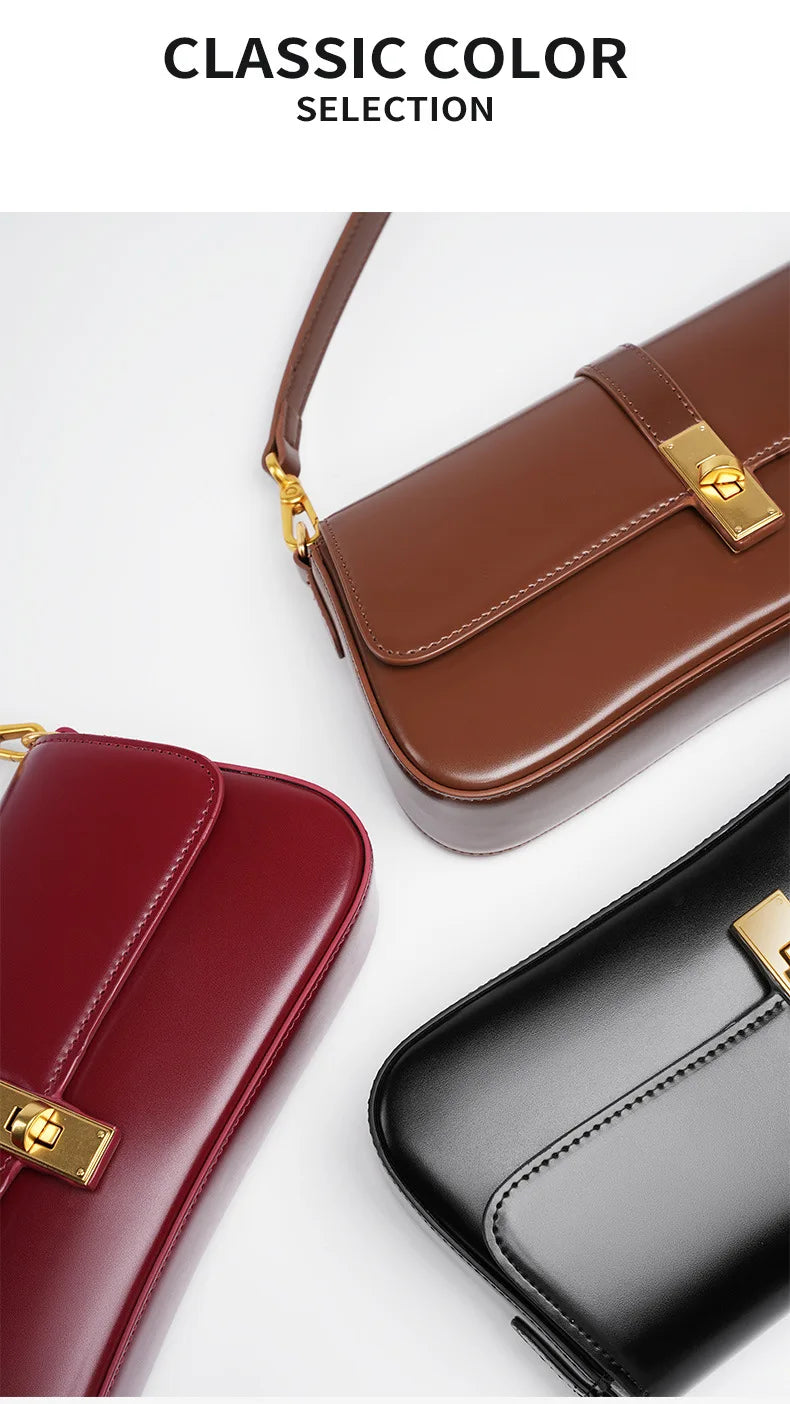 Jonlily Women Genuine Leather Shoulder Bag Female Fashion Handbag Totes Small Underarm Bag Casual Daybag Mini Purse -KG1313